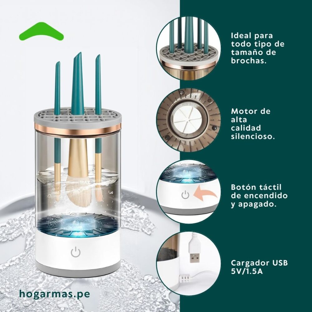 Limpiador Eléctrico de Brochas de Maquillaje